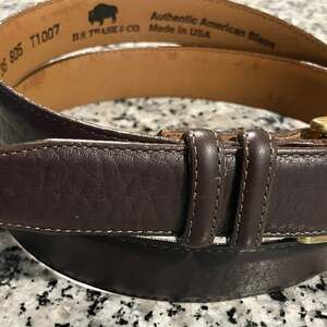 The Beltman 1.125" Wide Shrunken American Bison Leather Gun Belt
